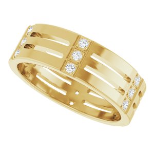 Matte - Joseph - 14K Yellow Gold 1/8 CTW Natural Diamond Eternity Band
