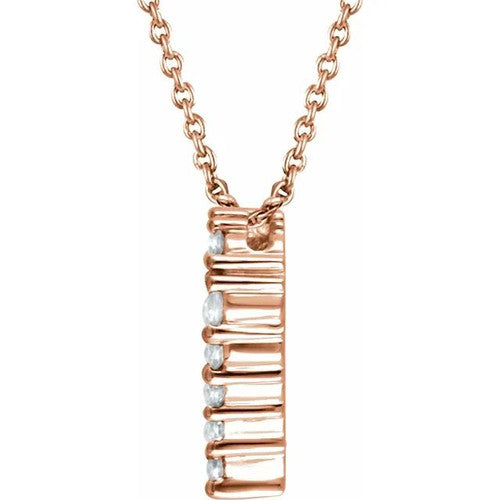 14K Gold 1/4 CTW Natural Diamond Heart 18" Necklace 14K Rose Gold