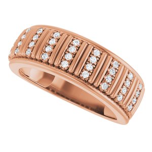 Classic - Anthony - 14K Rose Gold 1/4 CTW Lab-Grown Diamond Band
