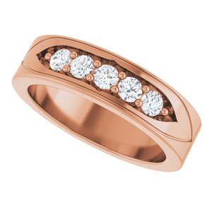 Unique - Owen - 14K Rose Gold 1/2 CTW Natural Diamond Band