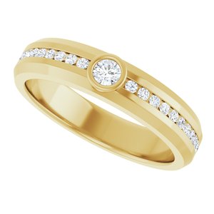 Unique - Luca - 14K Yellow Gold 1/4 CTW Natural Diamond Band