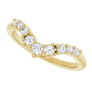 Unique - Kennedy - 14K Yellow Gold 1/4 CTW Natural Diamond Contour Band