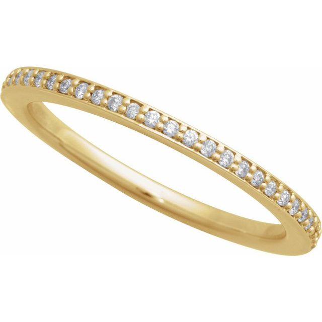 14K Yellow 1/10 CTW Natural Diamond Band