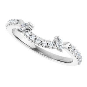 Pave - Gaia - Platinum 1/4 CTW Lab-Grown Diamond Matching Band