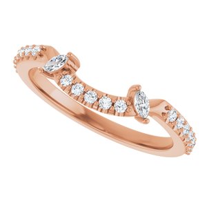 Pave - Gaia - 14K Rose Gold 1/4 CTW Lab-Grown Diamond Matching Band