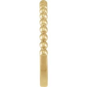 Classic - Belen - 14K Yellow Gold Beaded Band