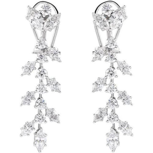 14K Gold 4 1/4 CTW Lab-Grown Diamond Earrings 14K White Gold