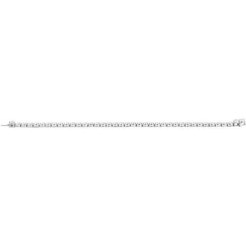 14K Gold 12 CTW Lab-Grown Diamond Line 7" Bracelet 14K White Gold