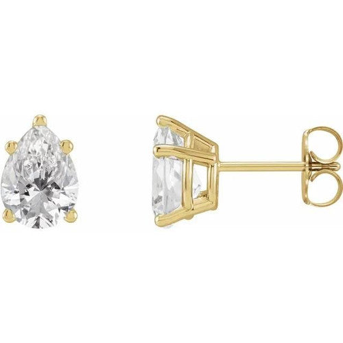 14K Gold 5/8 CTW Diamond Earrings 14K Yellow Gold