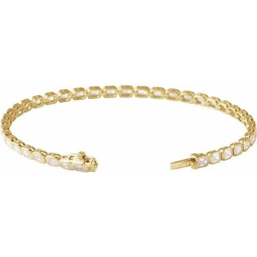 14K Gold 6 1/4 CTW Lab-Grown Diamond Line 7" Bracelet 14K Yellow Gold