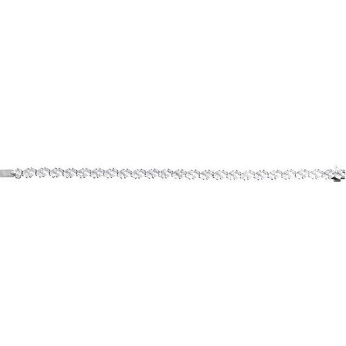 14K Gold 9 1/2 Lab-Grown Diamond Link 7" Bracelet 14K White Gold