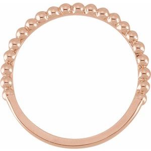 Classic - Belen - 14K Rose Gold Beaded Band