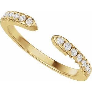 New Trends - Freja - 14K Yellow Gold 1/6 CTW Lab-Grown Diamond Open Band