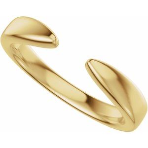 Plain - Sandra - 14K Yellow Gold Reverse Tapered Open Band Size 7