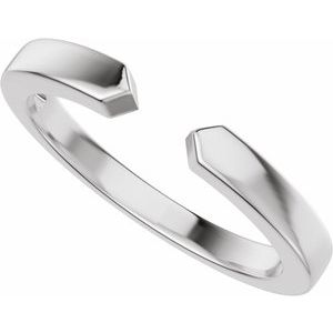 Plain - Nancy - Platinum Open Band Size 7
