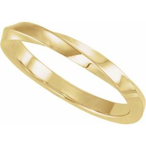 Curved - Isabelle - 14K Yellow Gold Twisted Band Size 7