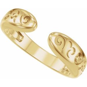 Unique - Suzana - 14K Yellow Gold 3 mm Vintage-Inspired Open Band Size 4