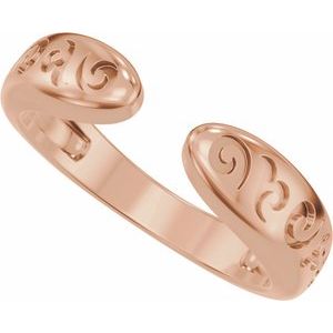 Unique - Suzana - 14K Rose Gold 3 mm Vintage-Inspired Open Band Size 4
