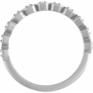 Matte - Theo - 14K White Gold 1/6 CTW Natural Diamond Anniversary Band
