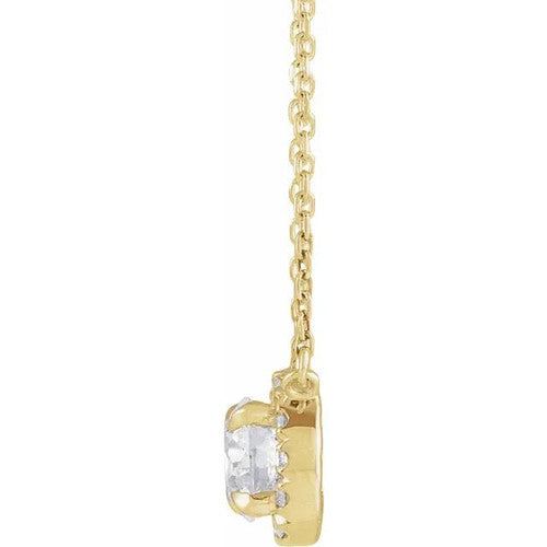 14K Gold 7/8 CTW Diamond French-Set 16-18" Necklace 14K Yellow Gold