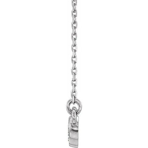 14K Gold 1/3 CTW Diamond Bezel-Set 16-18" Necklace 14K White Gold