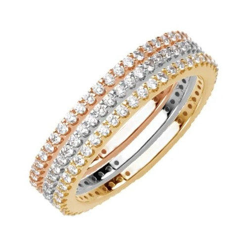 14K Gold 1/3 CTW Natural Diamond Band 14K Rose Gold