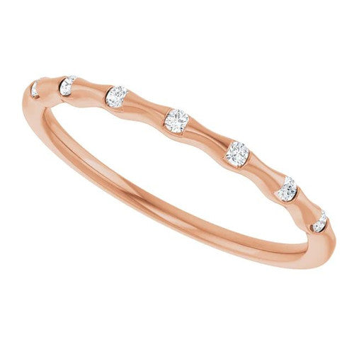 14K Gold .06 CTW Natural Diamond Stackable Ring 14K Rose Gold