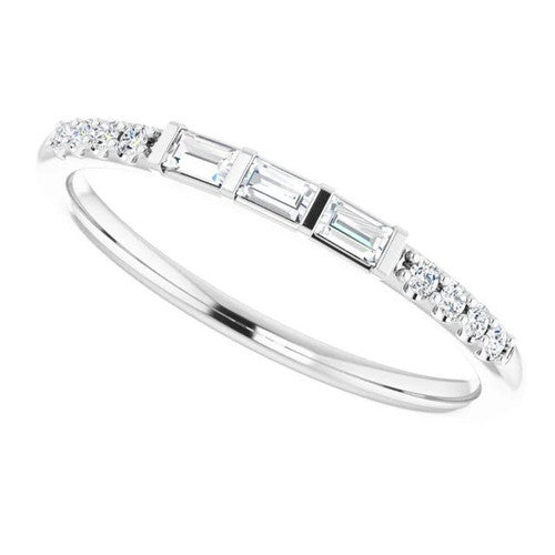 14K Gold 1/6 CTW Natural Diamond Anniversary Band 14K White Gold