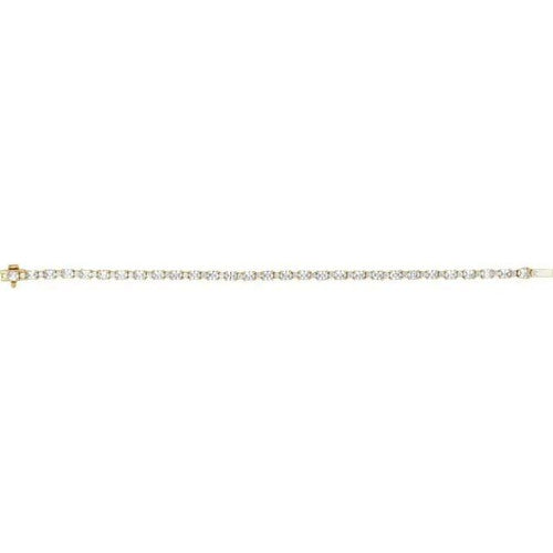 14K Gold 5 1/2 CTW Lab-Grown Diamond Line 7" Bracelet 14K Yellow Gold