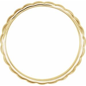Classic - Liam - 14K Yellow Gold 6 mm Grooved Half Round Band Size 7