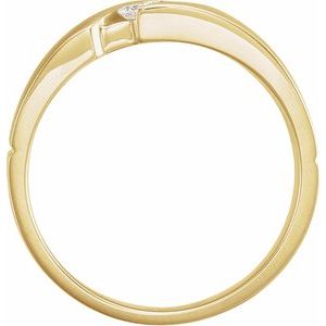 Matte - Leon - 14K Yellow Gold 1/5 CTW Natural Diamond 3-Stone Band
