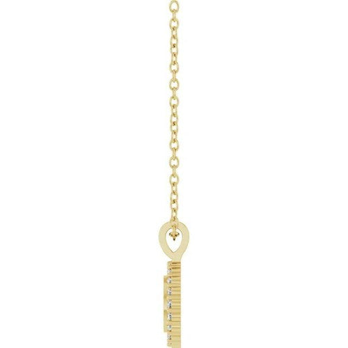 14K Gold 1/8 CTW Natural Diamond 16-18" Necklace 14K Yellow Gold