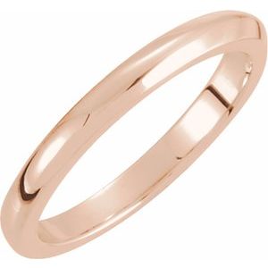 Classic - Carina - 14K Rose Gold 2.25 mm Solstice Solitaire® Tapered Knife Edge Matching Band 7