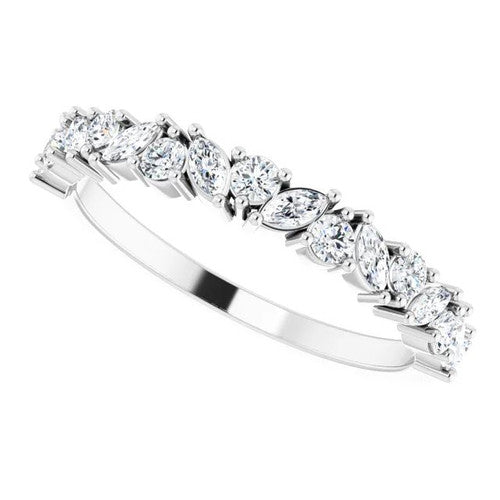 14K Gold 1/2 CTW Diamond Anniversary Band 14K White Gold