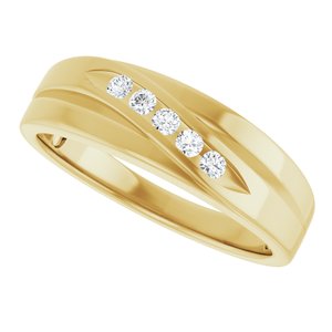 Diamond - Scarlett - 14K Yellow Gold 1/6 CTW Lab-Grown Diamond Band
