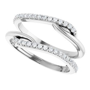 Classic - Luisa - 14K White Gold 1/4 CTW Natural Diamond Ring Guard