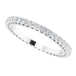 Eternity Rings - Raina - Platinum 3/8 CTW Natural Diamond Size 4.5