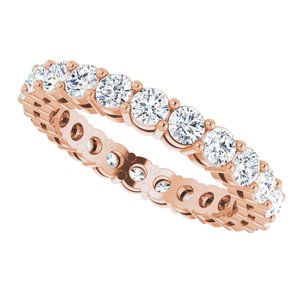 Eternity Rings - Raina - 14K Rose Gold 1 3/8 CTW Natural Diamond Size 4.5