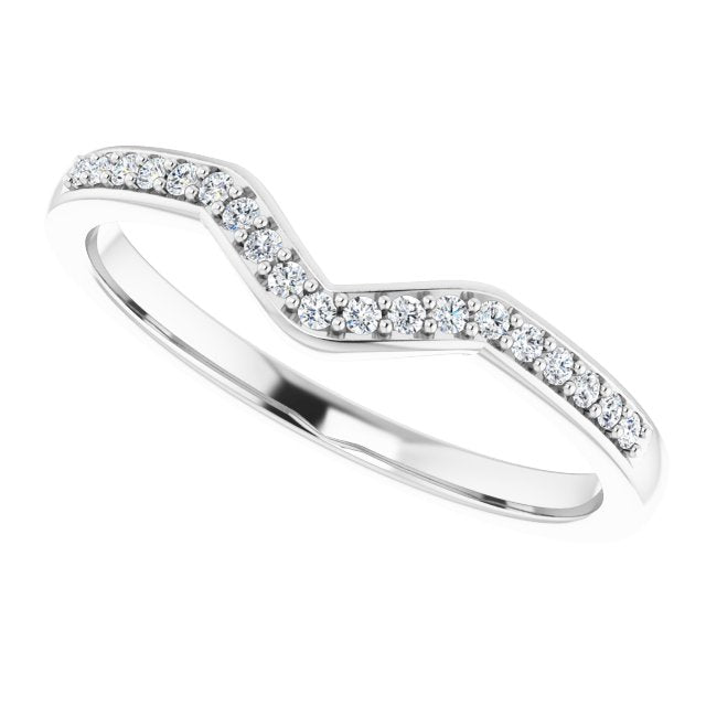 14K White 1/10 CTW Natural Diamond Matching Band