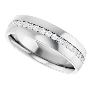 Diamond - Mia - 14K White Gold 3/8 CTW Natural Diamond Band