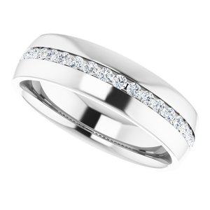 Diamond - Mia - Platinum 3/8 CTW Lab-Grown Diamond Band