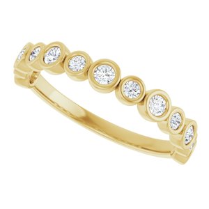 Bezel - Ocean - 14K Yellow Gold 1/3 CTW Lab-Grown Diamond Anniversary Band