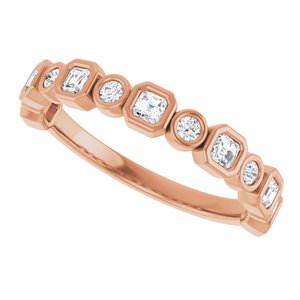 Bezel - Ocean - 14K Rose Gold 1/2 CTW Natural Diamond Anniversary Band