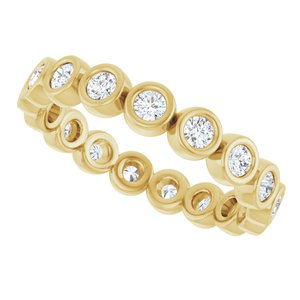 bezel - Ava - 14K Yellow Gold 1/2 CTW Lab-Grown Diamond Eternity Band Size 7