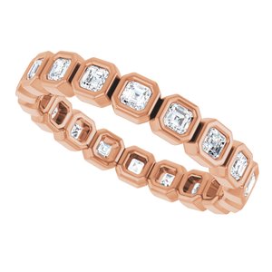 Bezel - Ava - 14K Rose Gold 9/10 CTW Natural Diamond Eternity Band Size 7