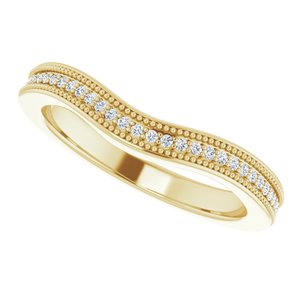 Pave - Zaria - 14K Yellow Gold .08 CTW Natural Diamond Band for 7 mm Round Ring
