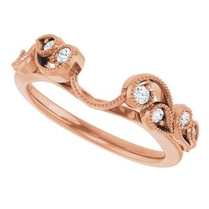Nature - Susana - 14K Rose Gold 1/8 CTW Natural Diamond Wrap-Style Ring Enhancer