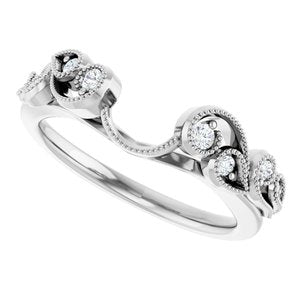 Nature - Susana - 14K White Gold 1/8 CTW Lab-Grown Diamond Ring Guard