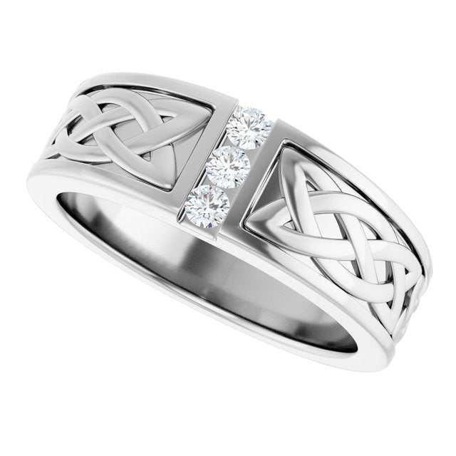 Platinum 1/5 CTW Natural Diamond Band