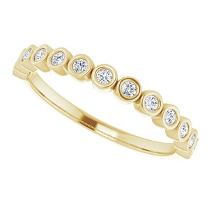 Bezel - Dawna - 14K Yellow Gold 1/6 CTW Natural Diamond Anniversary Band